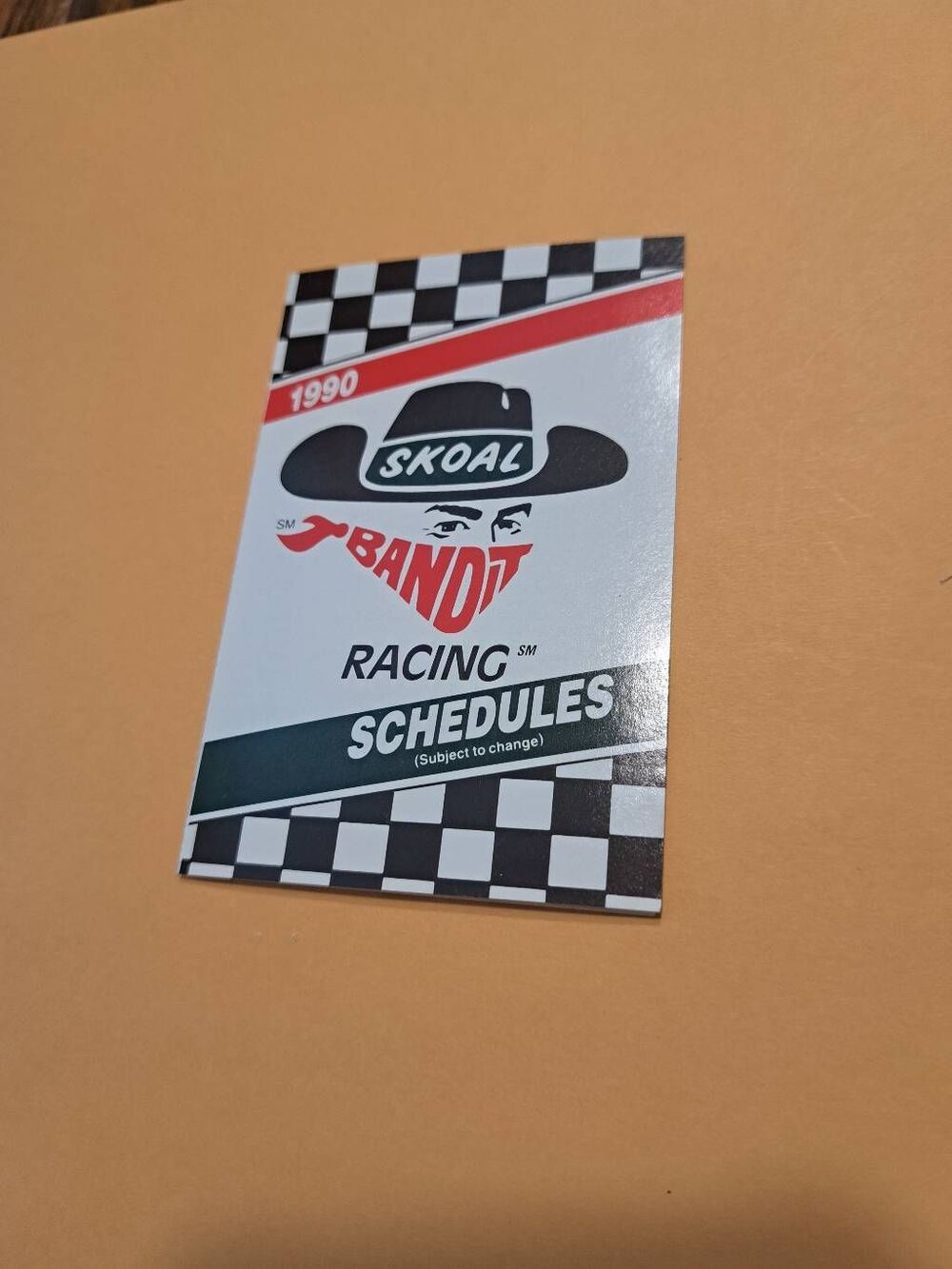 1990 Skoal Bandit Racing Schedule NASCAR NHRA IndyCar Pocket Foldout Vintage